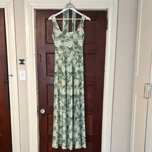Floral Maxi Dress in Green